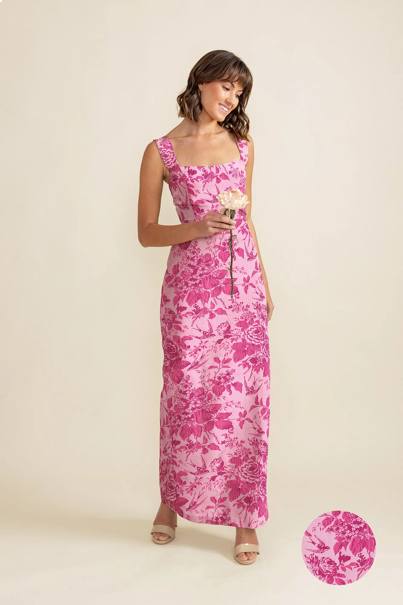 Beckett Bodice with Straight Skirt in Garden Flora