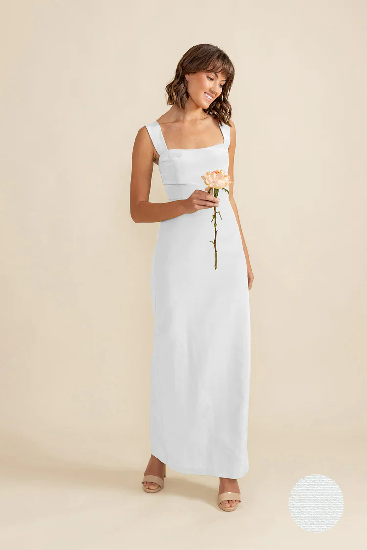 Beckett Bodice With Straight Skirt in Drapey Bengaline