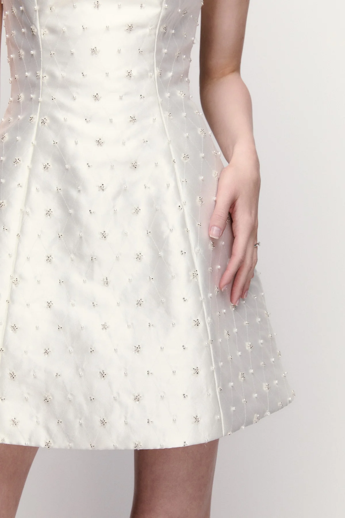 By Watters Little White Dress Adeline 31328 - Image 4