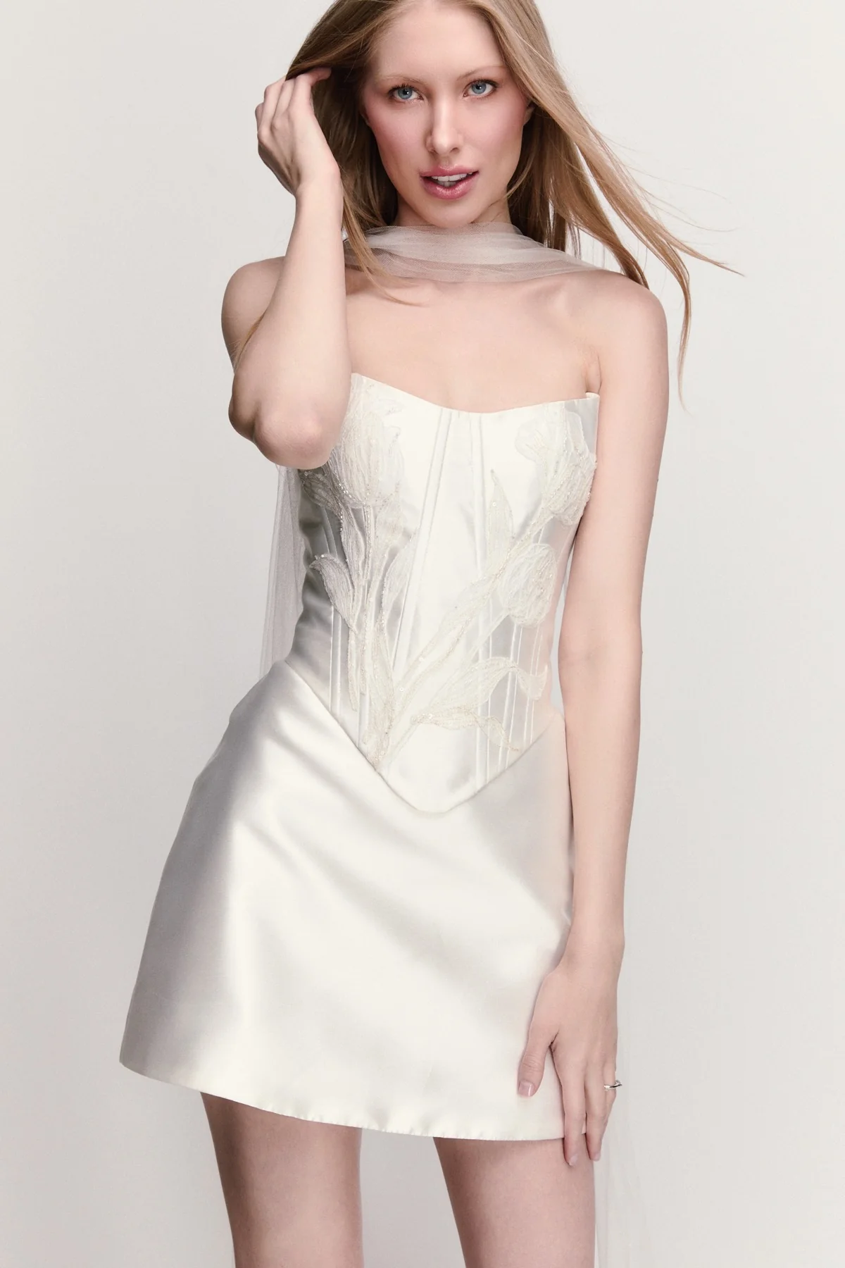 By Watters Little White Dress Elaine 31419 - Image 3
