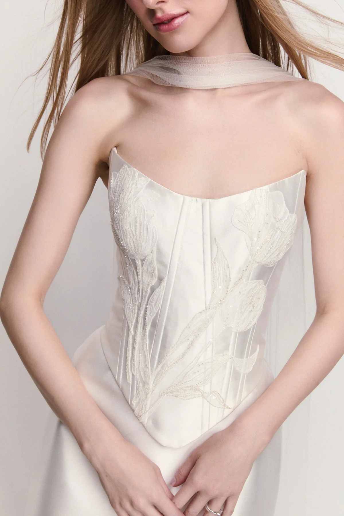 By Watters Little White Dress Elaine 31419 - Image 5