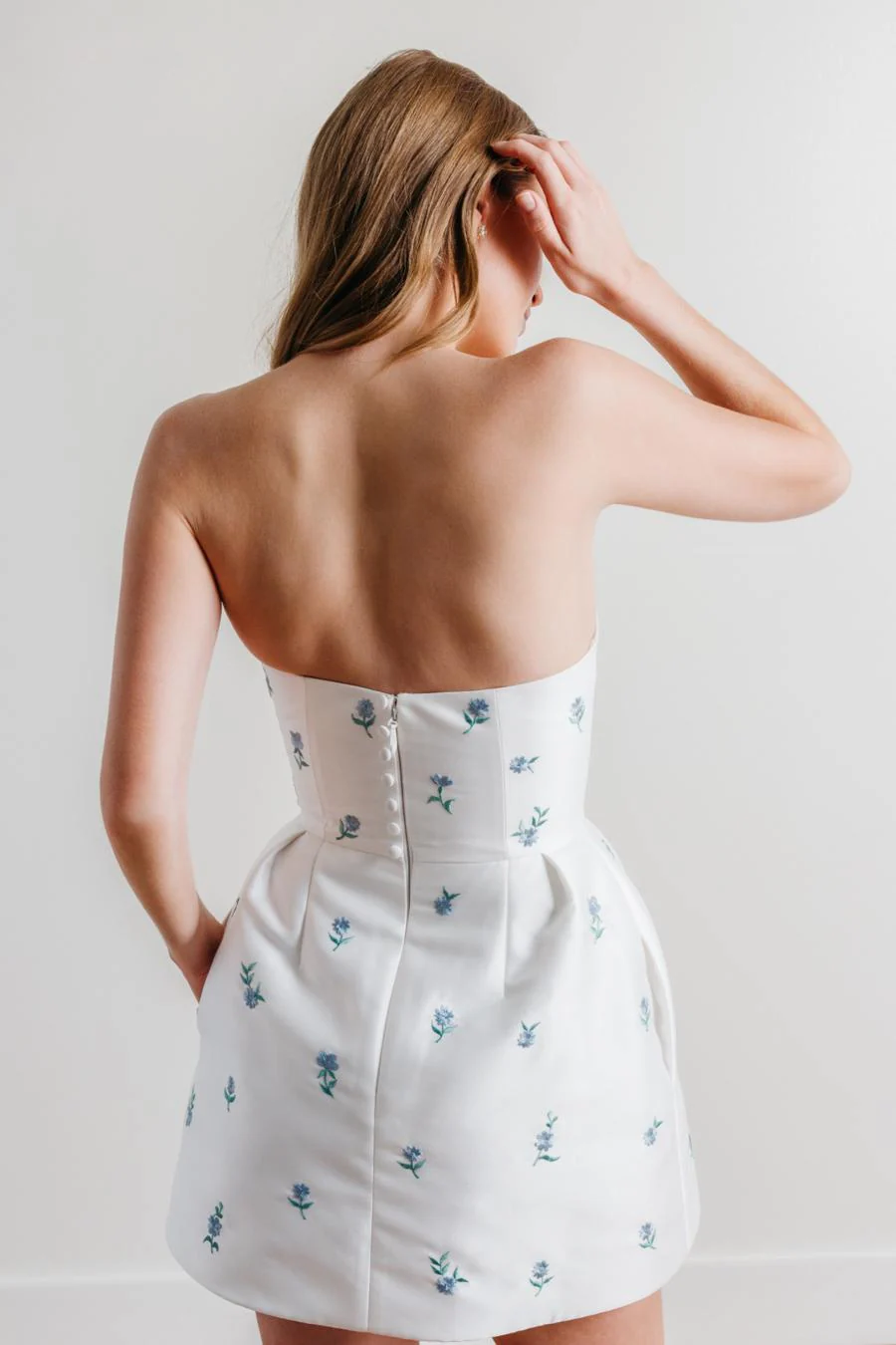 By Watters Little White Dress Etienne 32306 - Image 6
