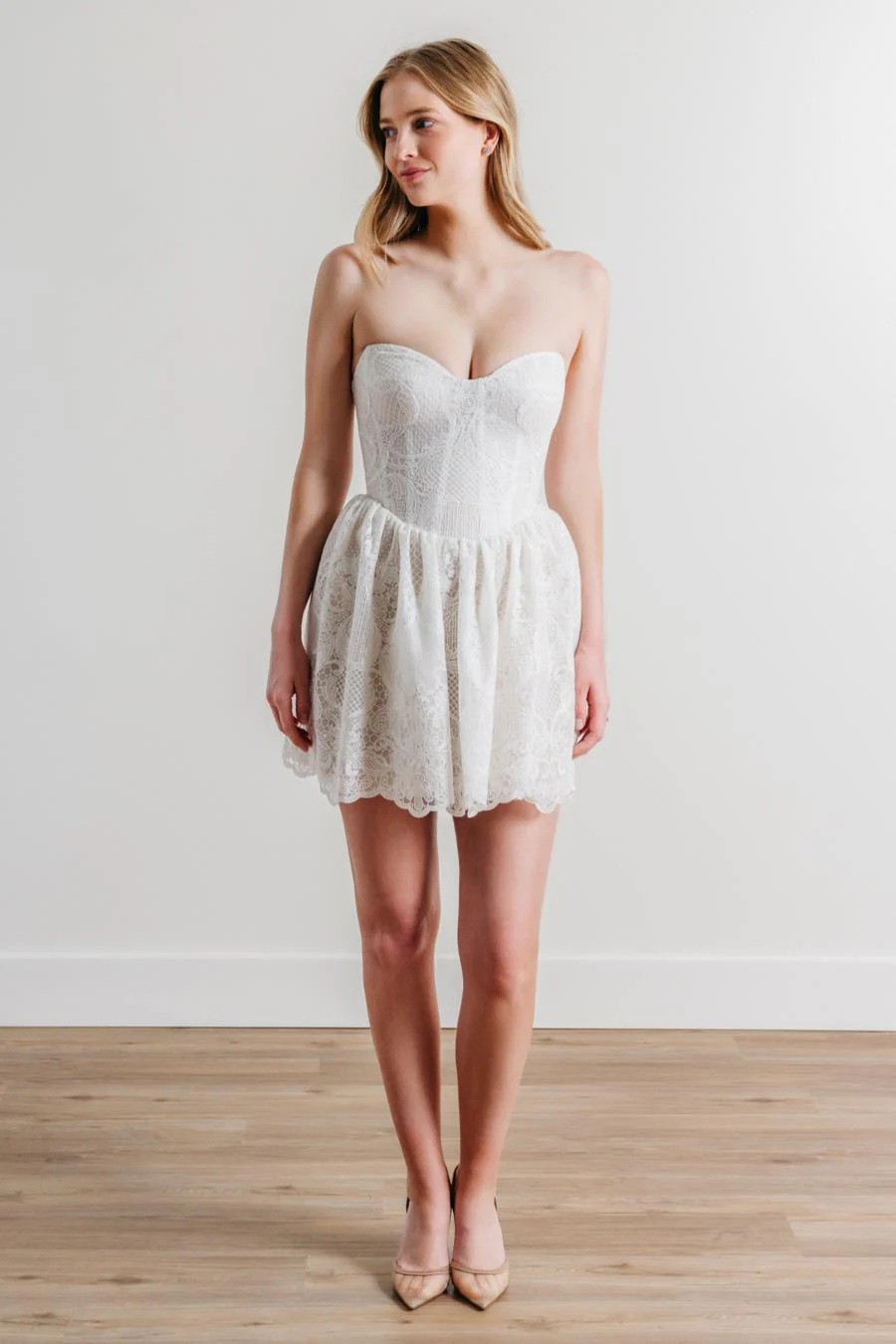 By Watters Little White Dress Genevive 32119