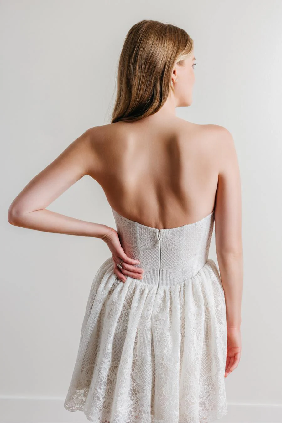 By Watters Little White Dress Genevive 32119 - Image 4