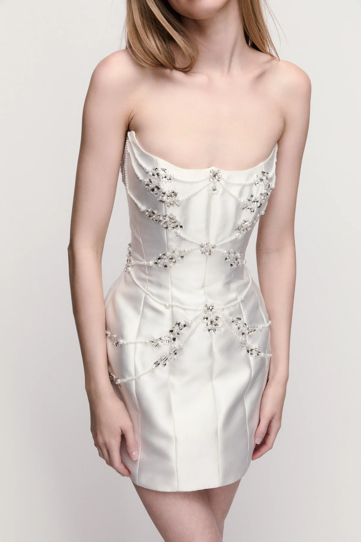 By Watters Little White Dress Lumiere 31421 - Image 3