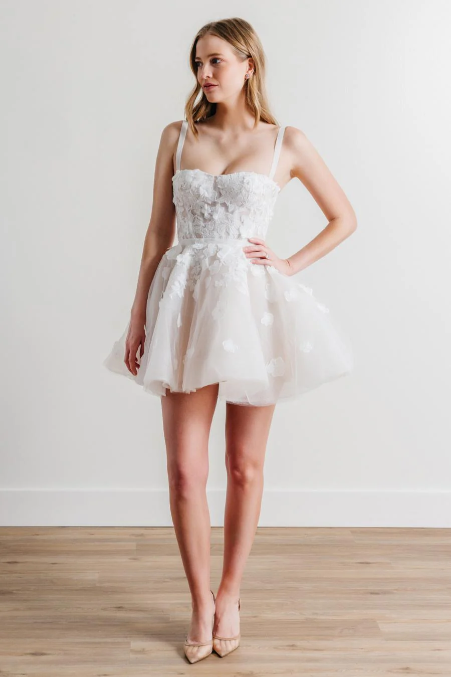 By Watters Little White Dress Magdelaine 31729