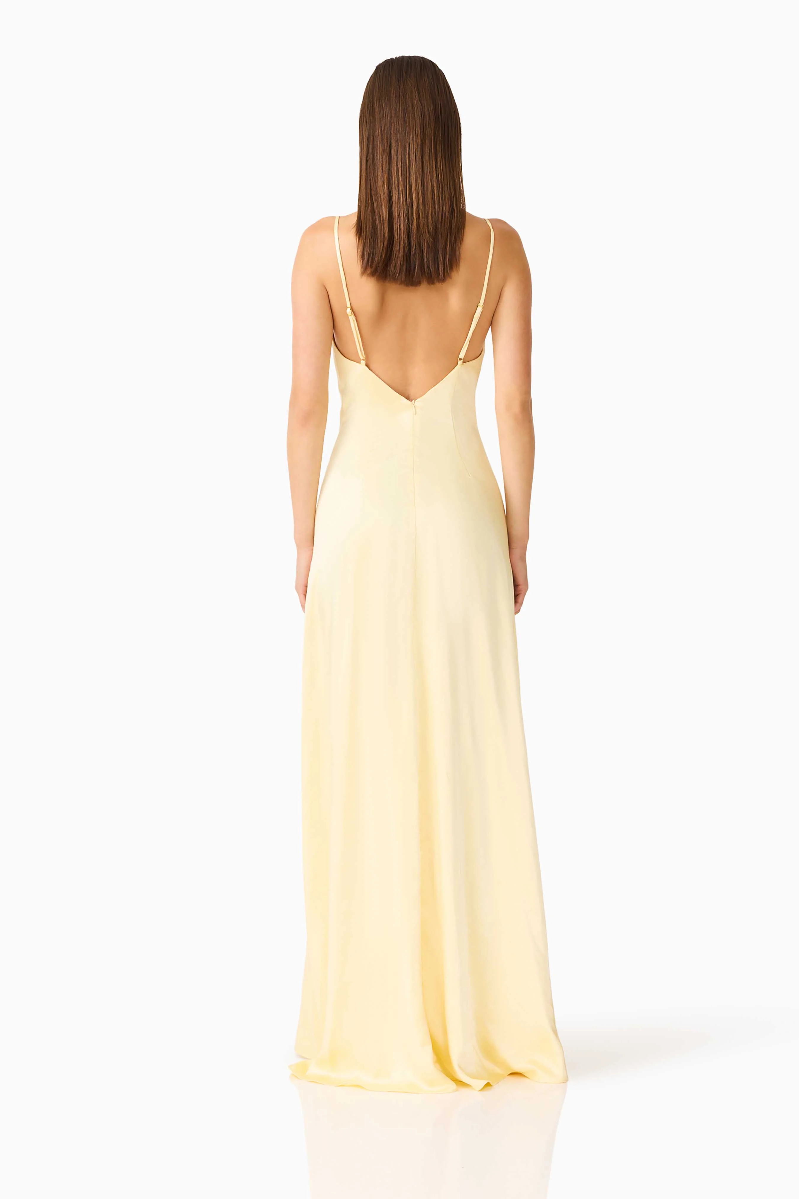 Clementine Cowl Neck Maxi Dress in Butter Yellow - Image 4