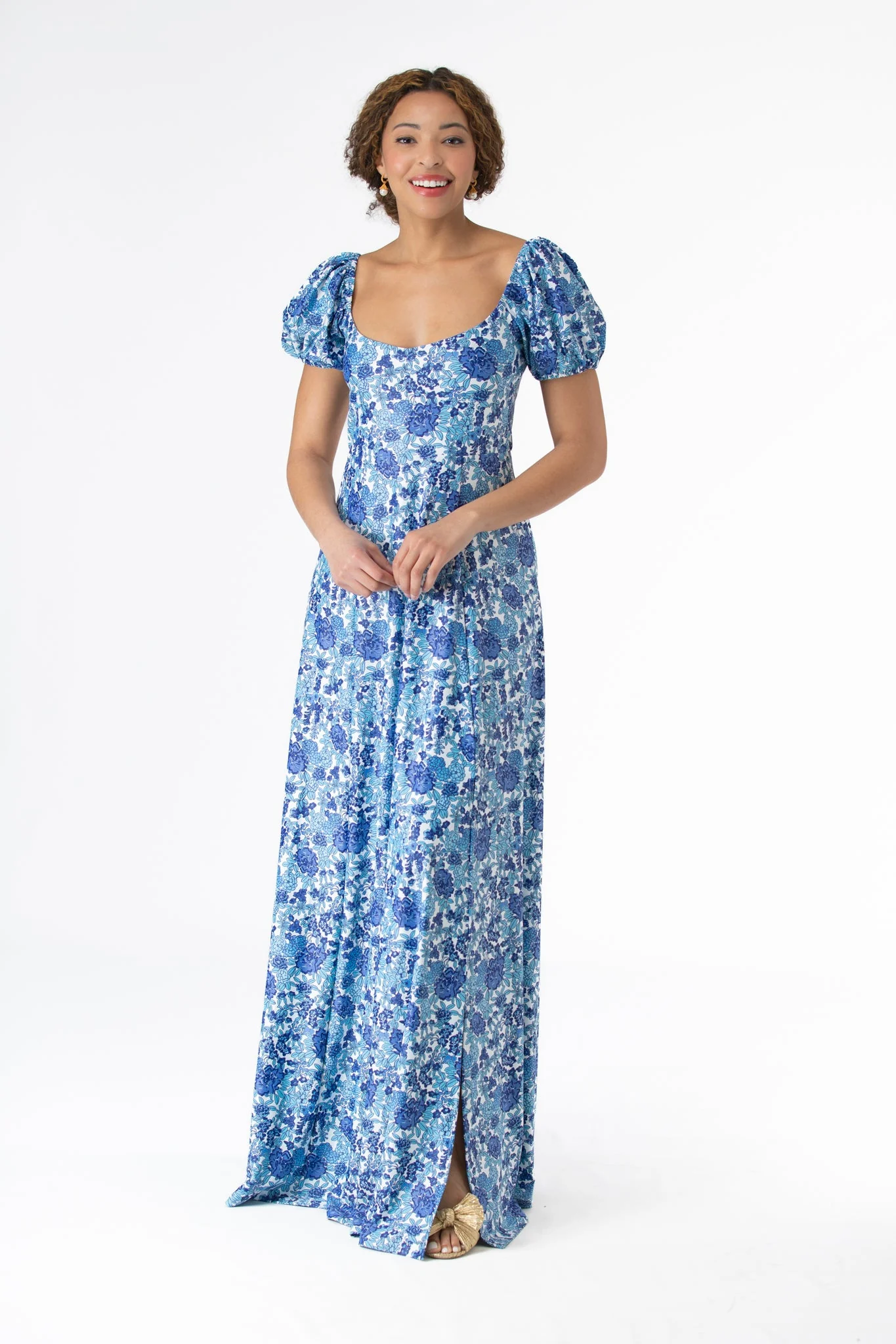 Elizabeth Dress in Porcelain Petals