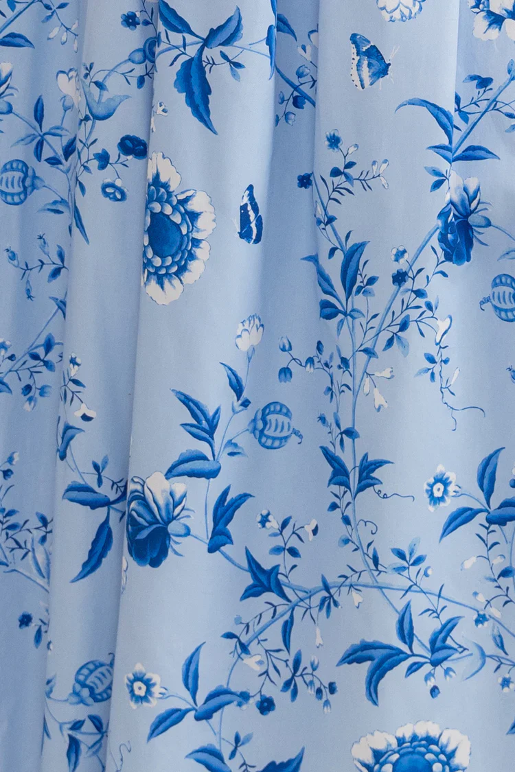 Eva Bodice with Dahlia Skirt Floor in Floral Vine Sateen - Image 3