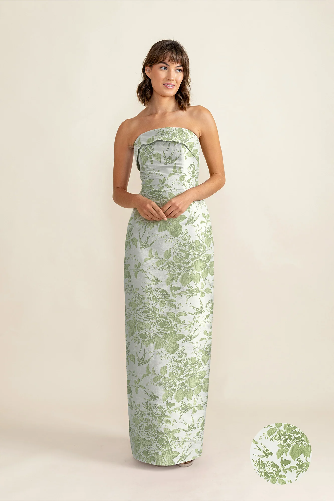 Eva Bodice with Straight Skirt in Garden Flora - Image 2