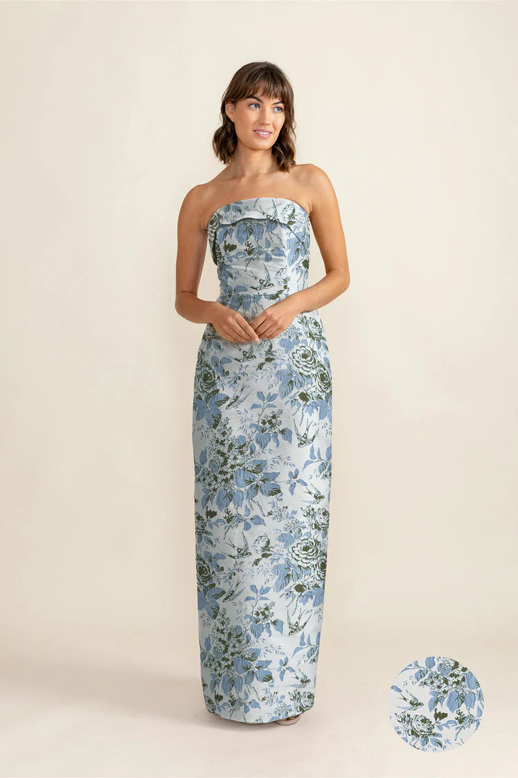 Eva Bodice with Straight Skirt in Garden Flora - Image 3