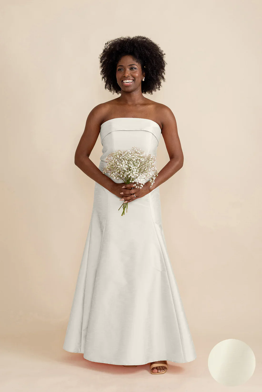 Eva Bodice with Trumpet Skirt in Shantung - Image 2