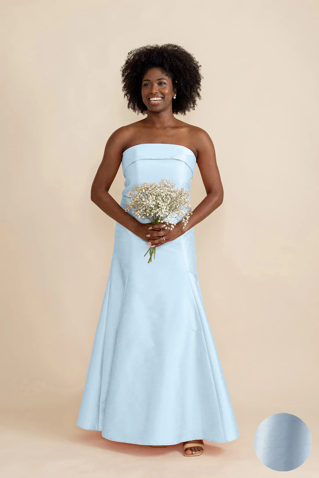 Eva Bodice with Trumpet Skirt in Shantung - Image 5