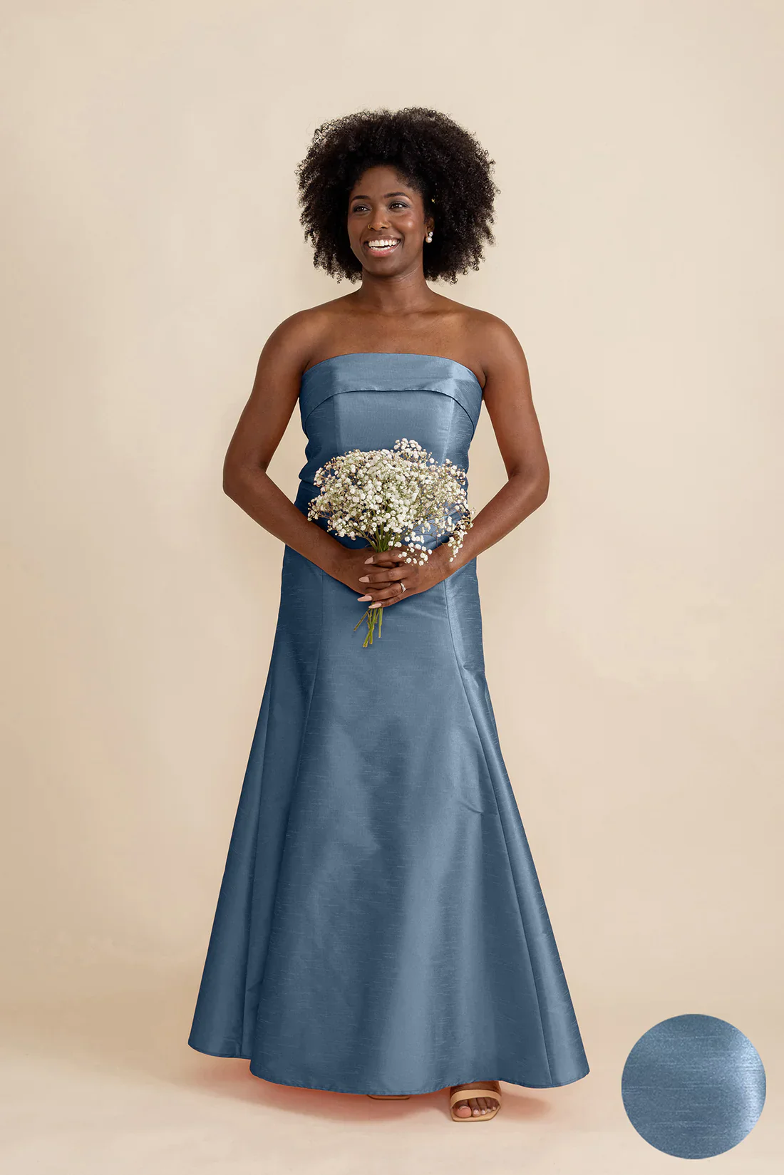 Eva Bodice with Trumpet Skirt in Shantung - Image 6
