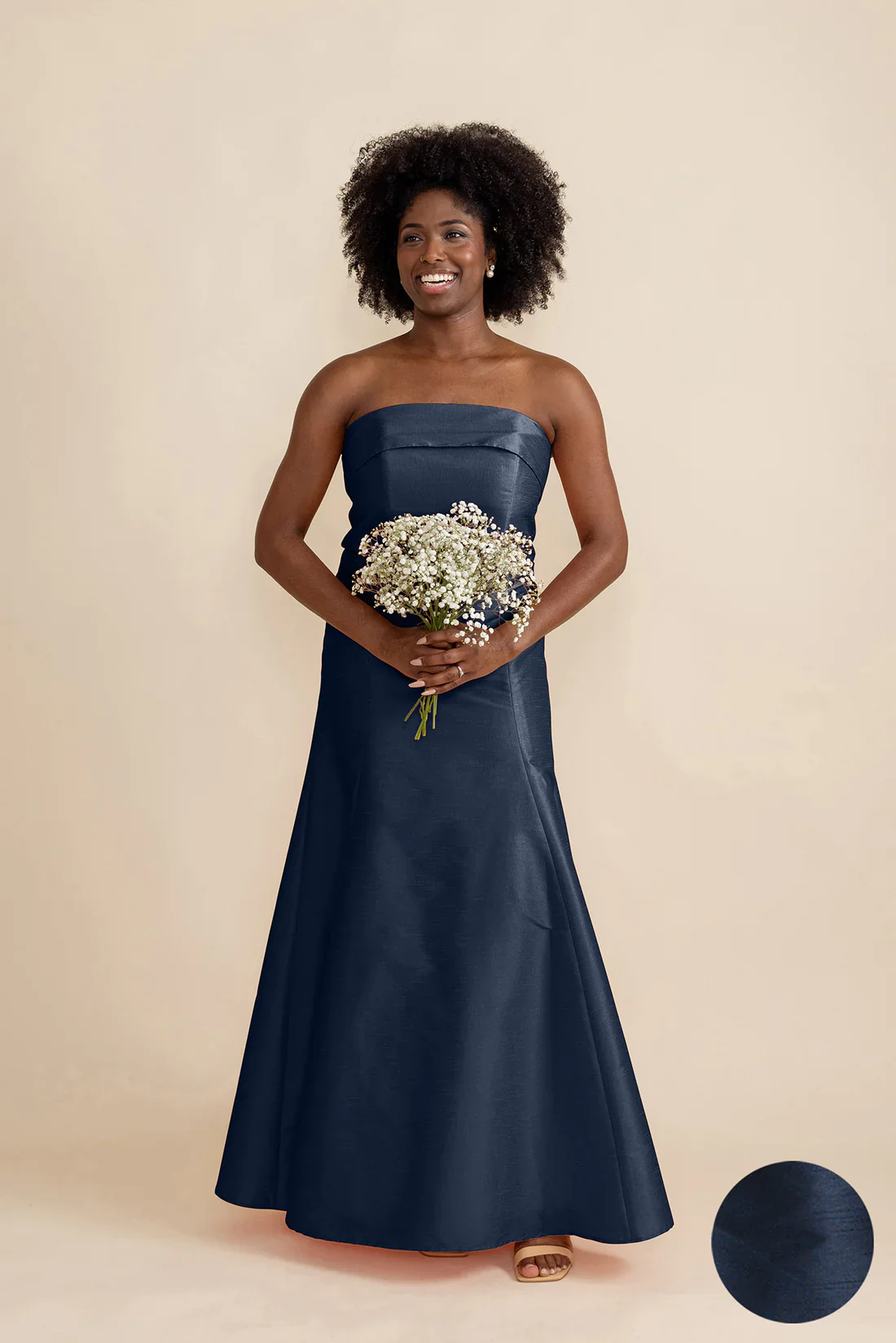 Eva Bodice with Trumpet Skirt in Shantung - Image 7