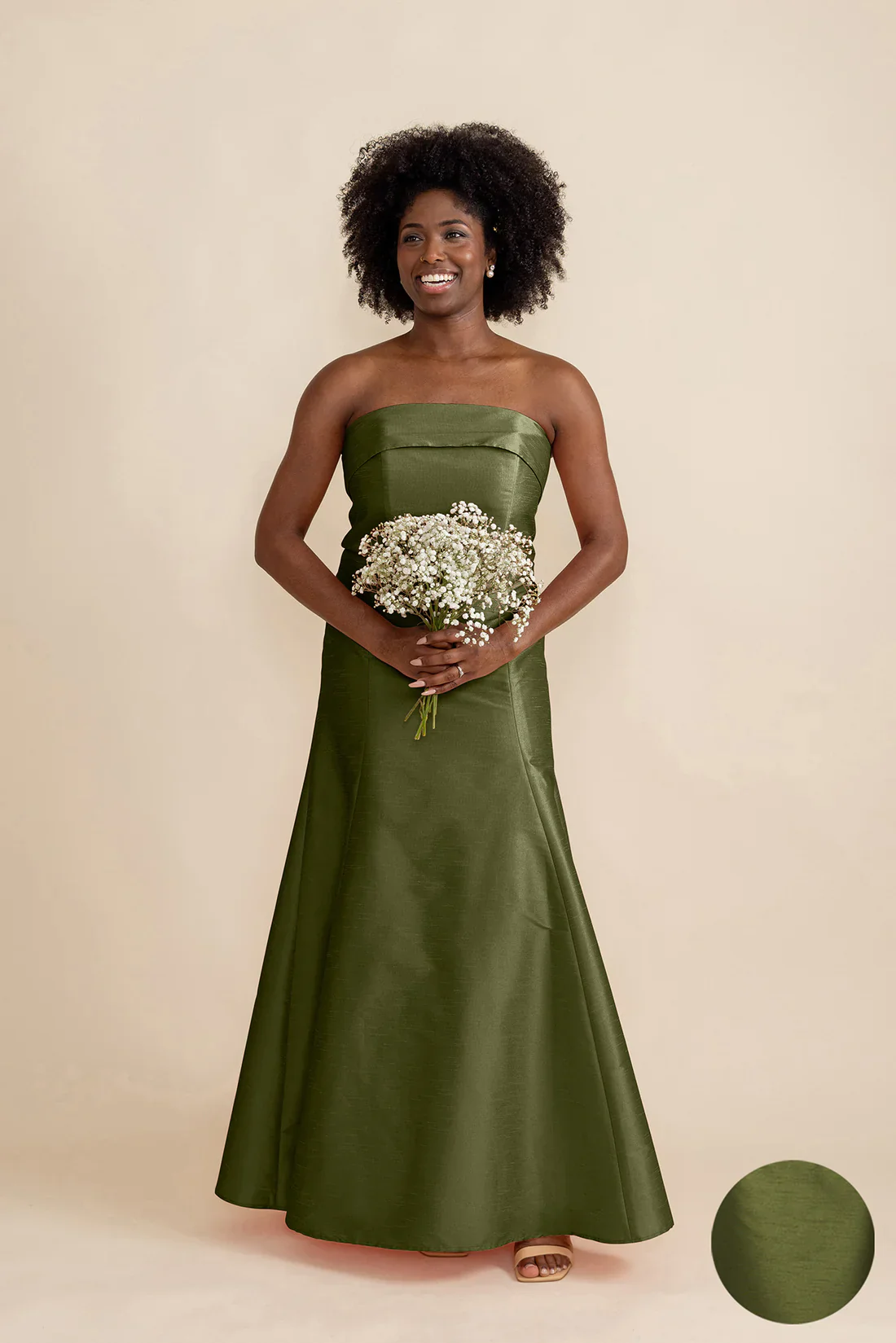 Eva Bodice with Trumpet Skirt in Shantung - Image 9