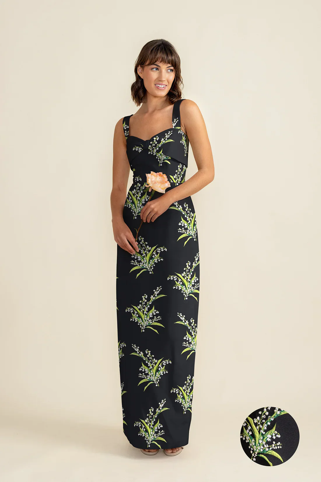 Grace Bodice with Straight Skirt Lily of the Valley Jacquard - Image 7
