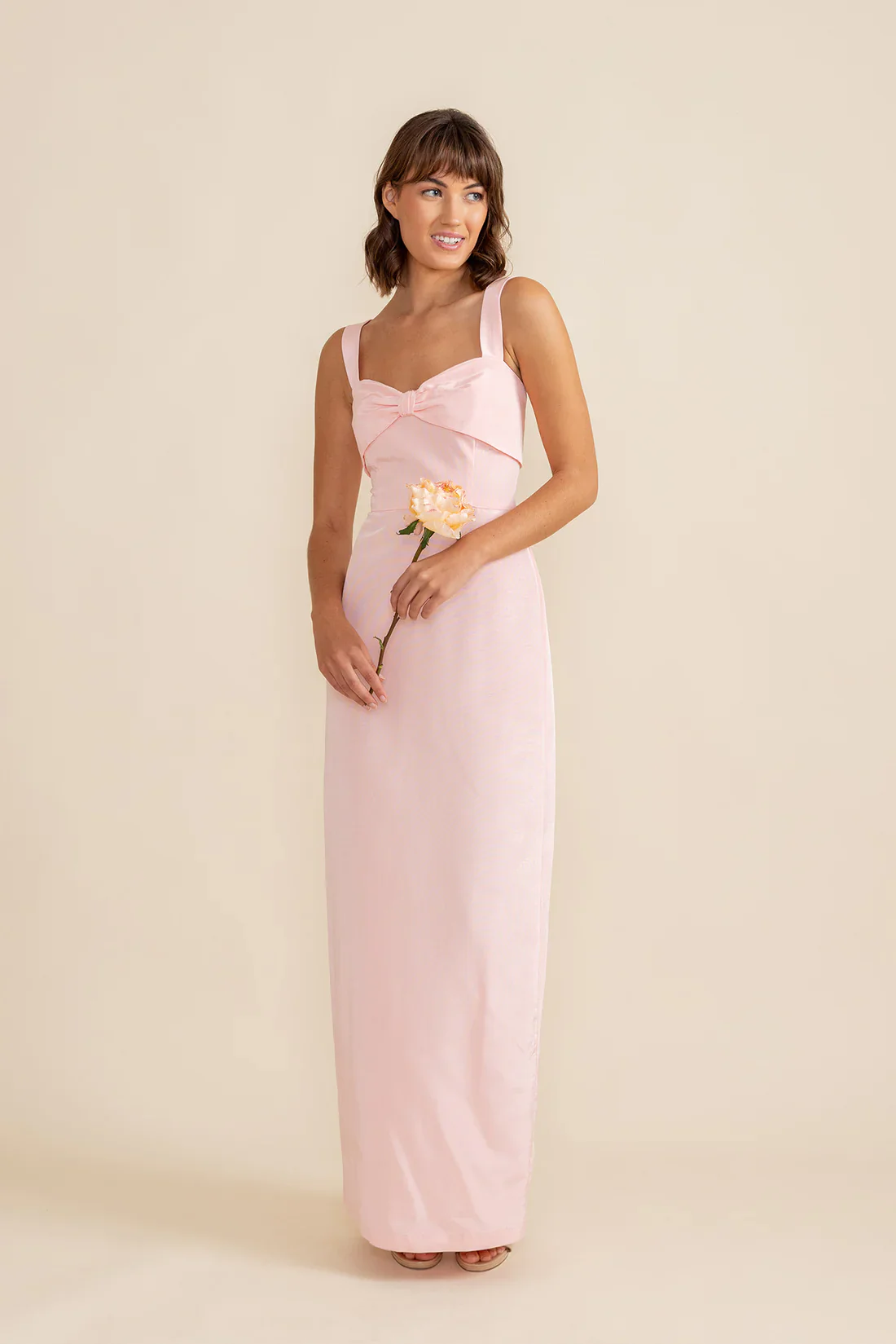 Grace Bodice with Straight Skirt in Shantung