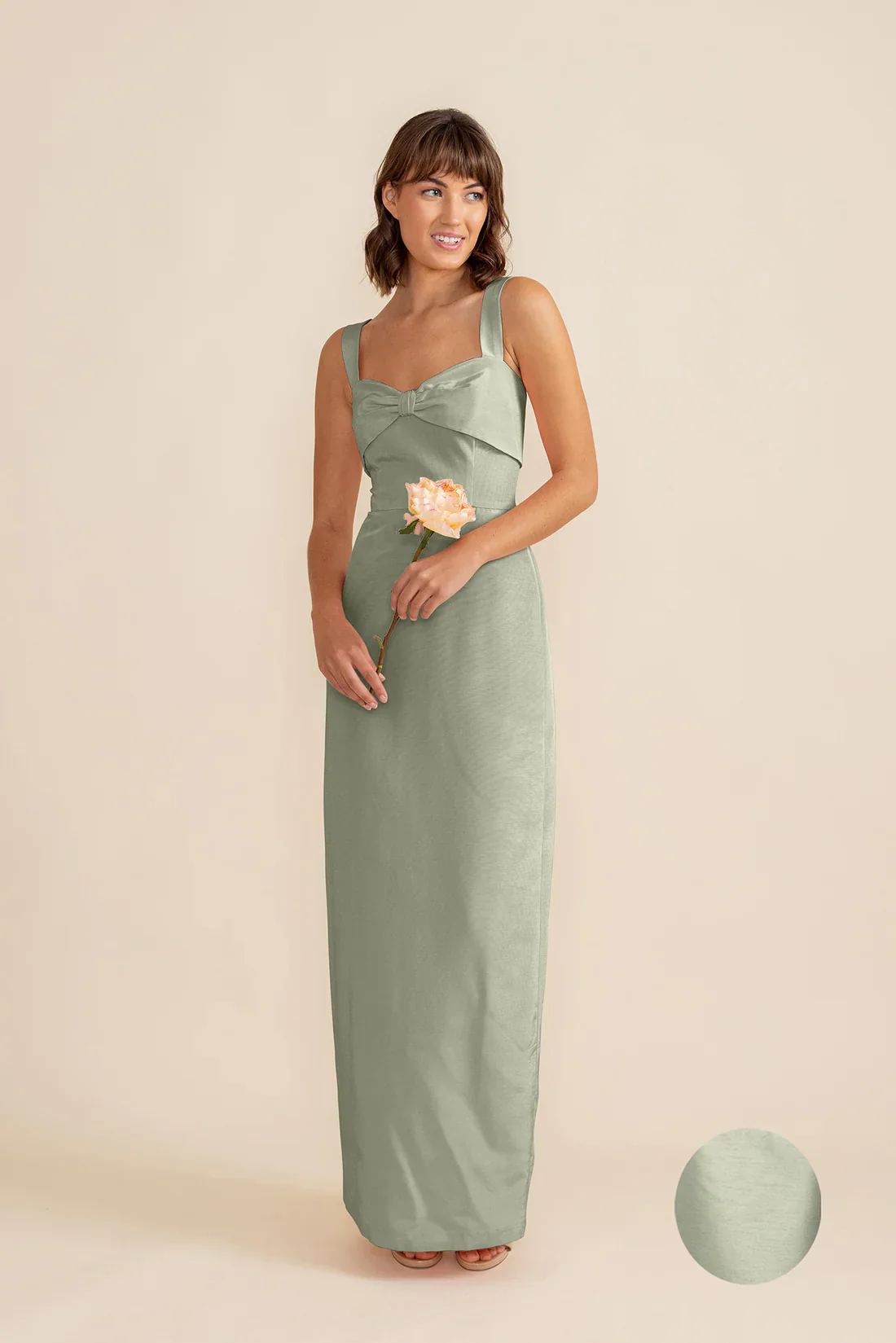 Grace Bodice with Straight Skirt in Shantung - Image 10
