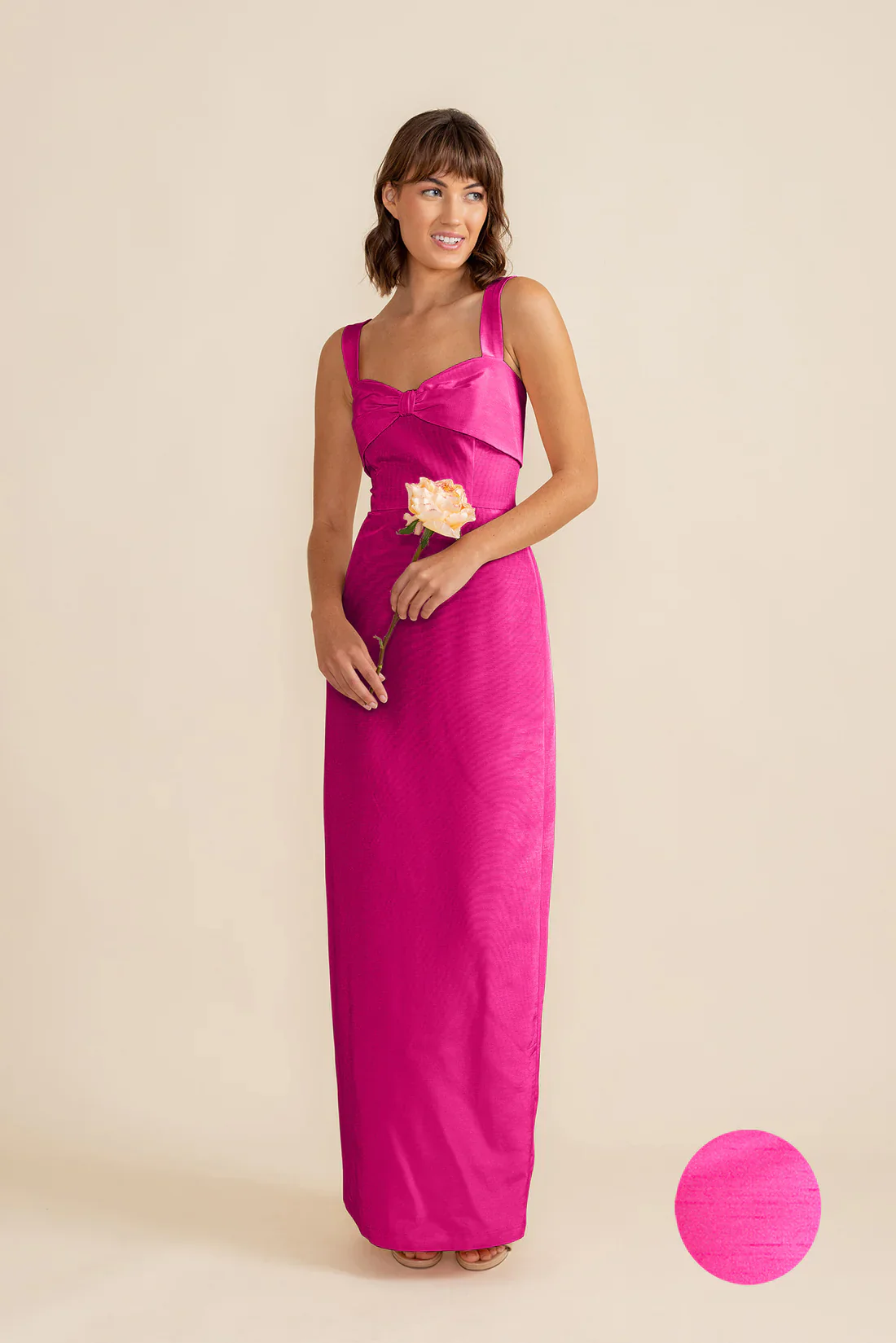 Grace Bodice with Straight Skirt in Shantung - Image 15