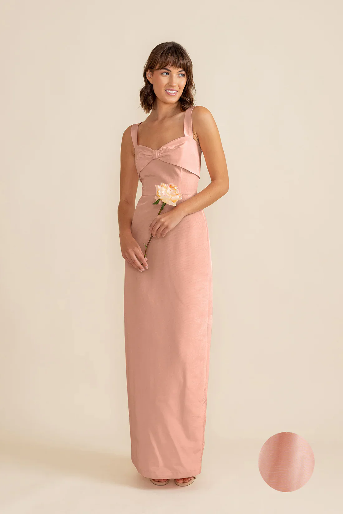 Grace Bodice with Straight Skirt in Shantung - Image 16