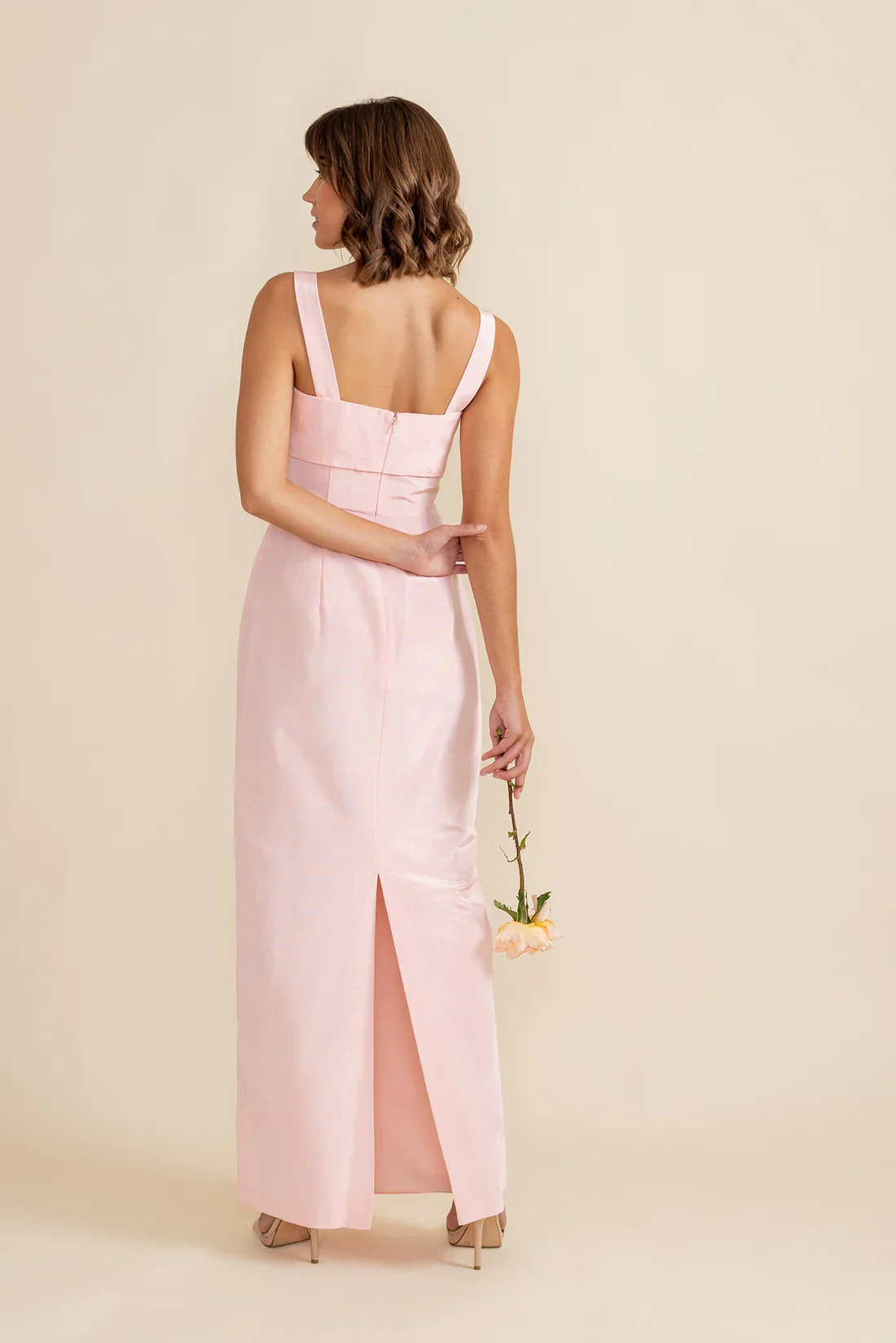 Grace Bodice with Straight Skirt in Shantung - Image 2