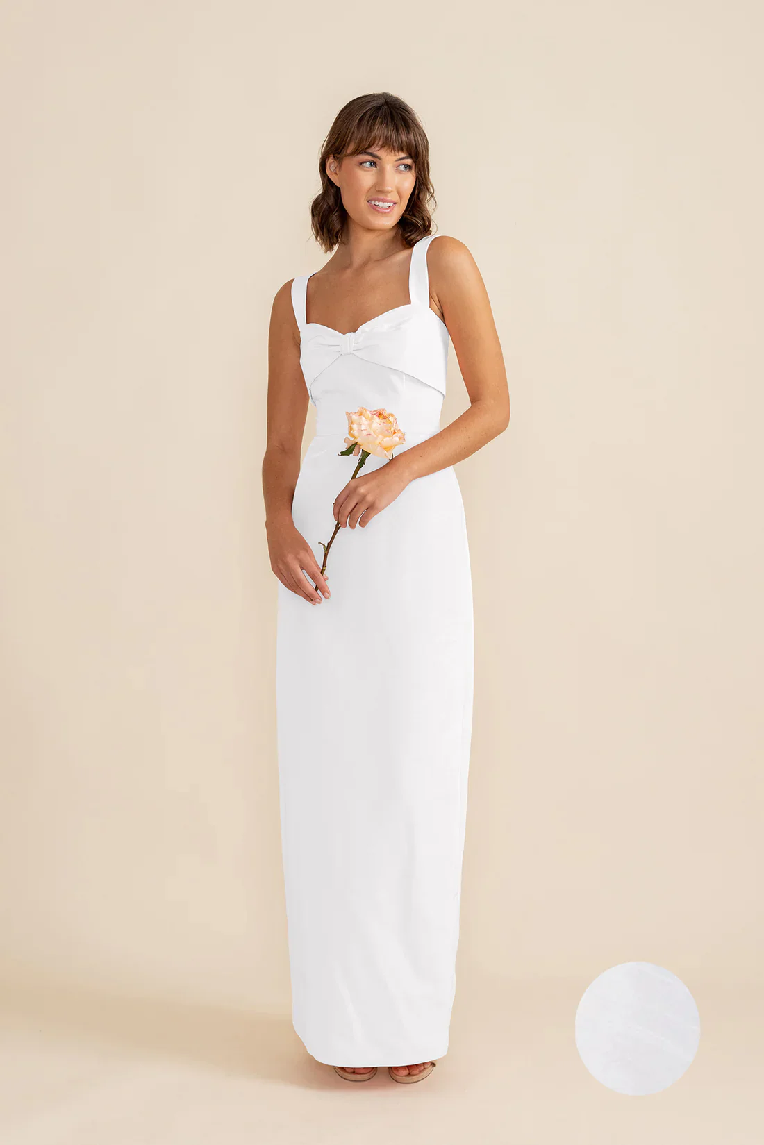 Grace Bodice with Straight Skirt in Shantung - Image 3
