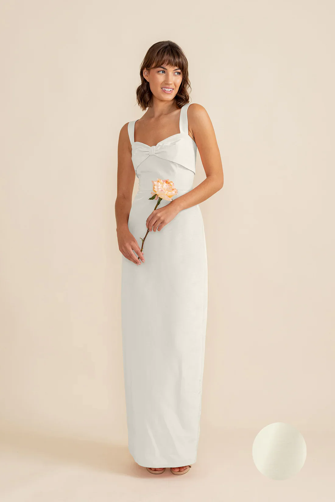 Grace Bodice with Straight Skirt in Shantung - Image 4