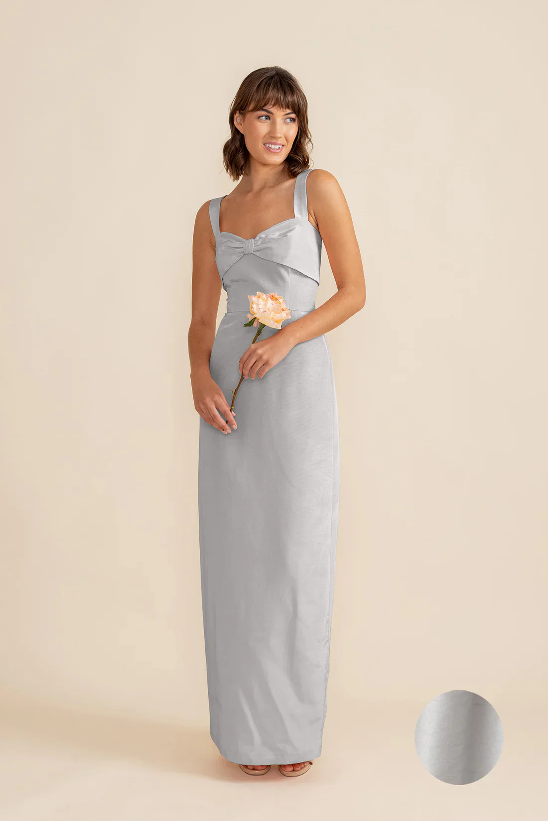 Grace Bodice with Straight Skirt in Shantung - Image 5