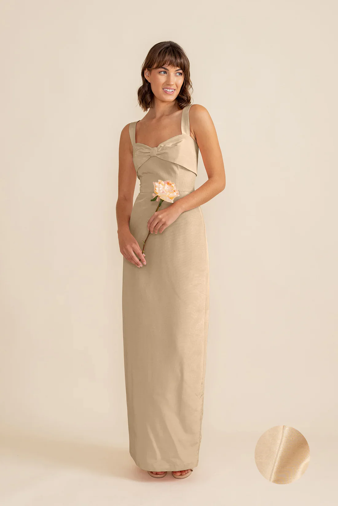 Grace Bodice with Straight Skirt in Shantung - Image 6