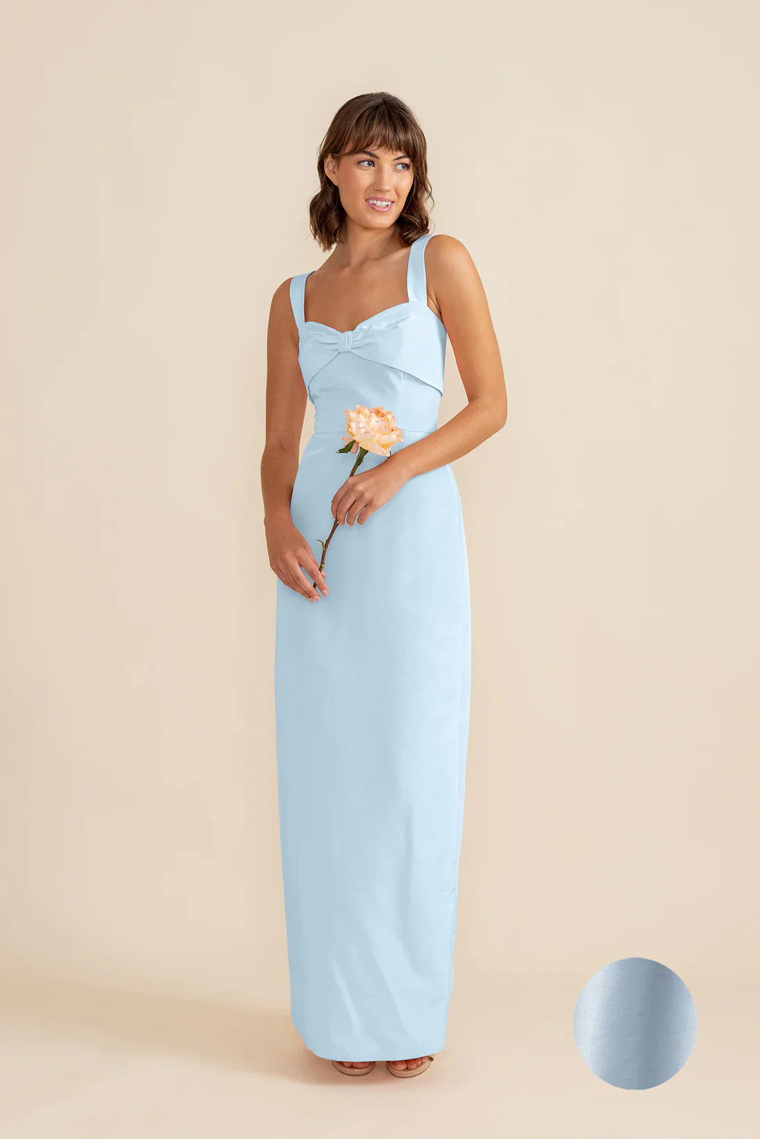 Grace Bodice with Straight Skirt in Shantung - Image 7