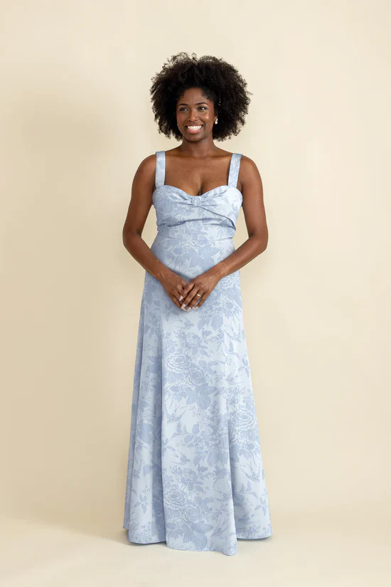 Grace Bodice with Trumpet Skirt in Garden Flora - Image 3
