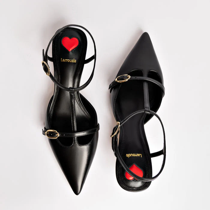 Grace Pump In Black Leather - Image 9