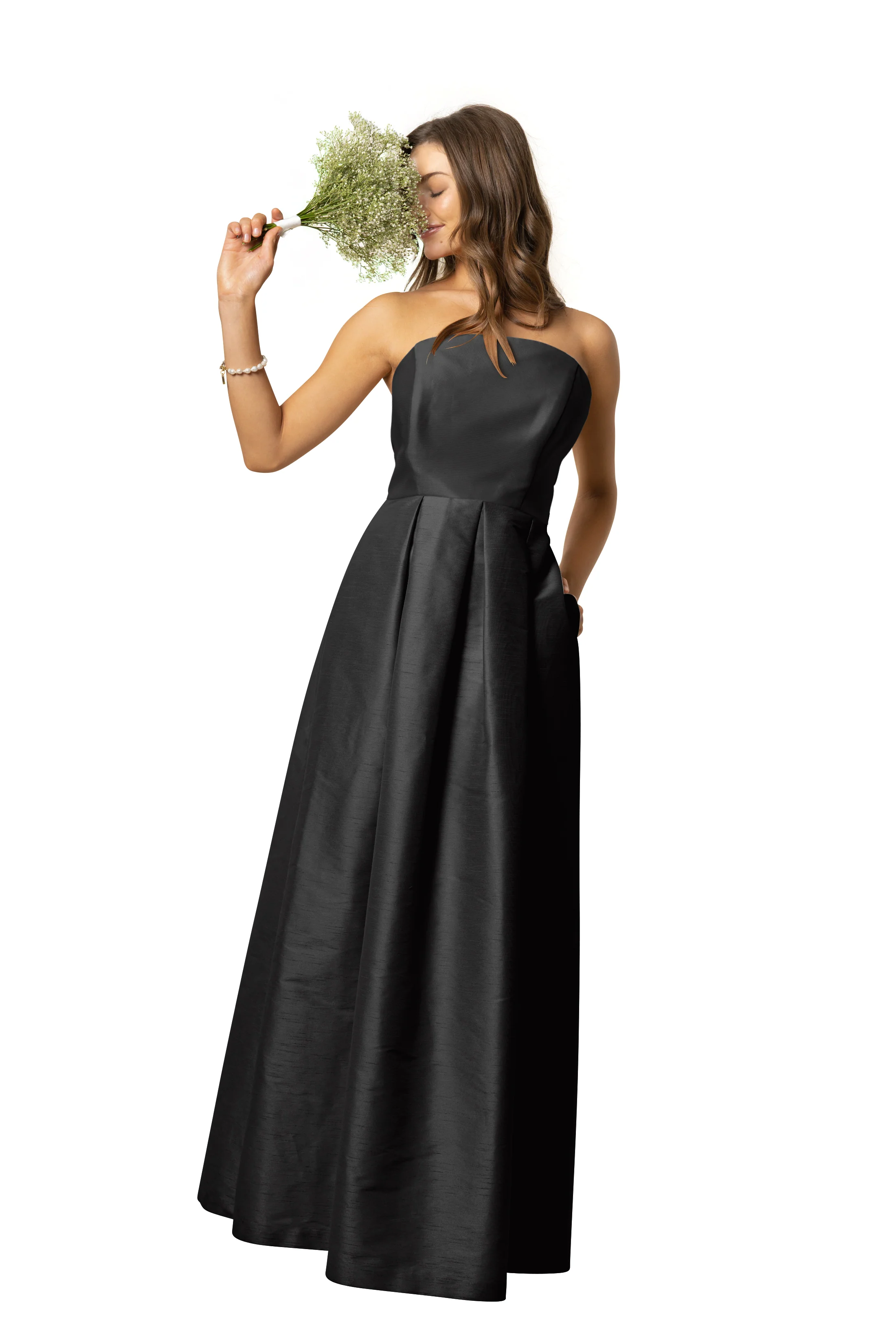 Hannah Bodice with Dahlia Skirt in Shantung