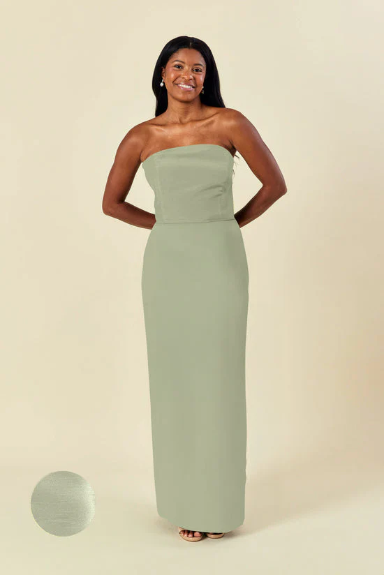 Hannah Bodice With Straight Skirt in Shantung - Image 11