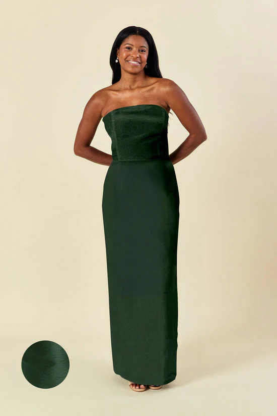Hannah Bodice With Straight Skirt in Shantung - Image 20