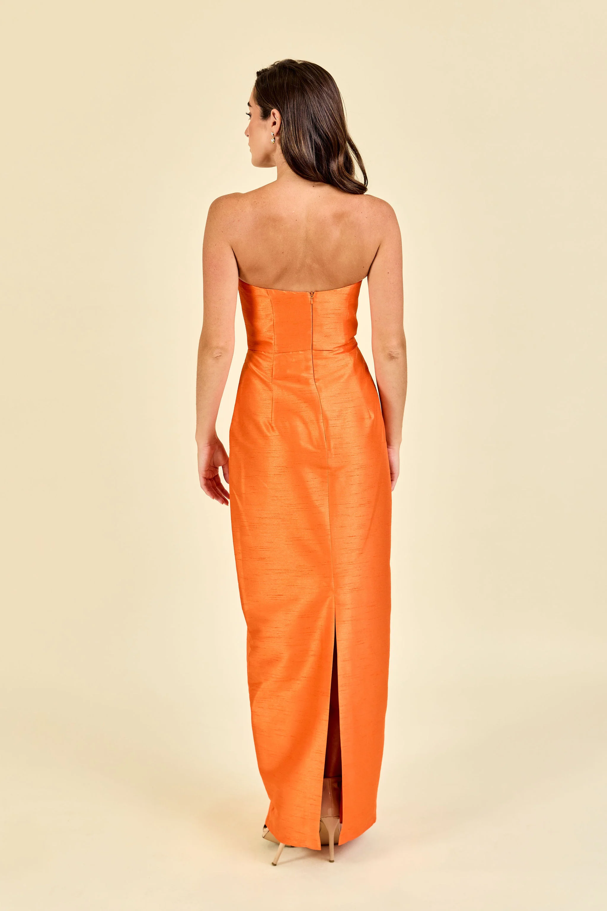 Hannah Bodice With Straight Skirt in Shantung - Image 3