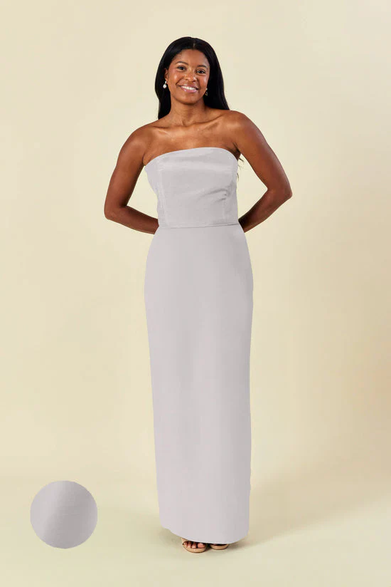 Hannah Bodice With Straight Skirt in Shantung - Image 6