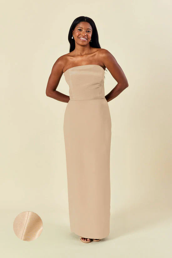 Hannah Bodice With Straight Skirt in Shantung - Image 7