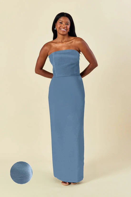 Hannah Bodice With Straight Skirt in Shantung - Image 9
