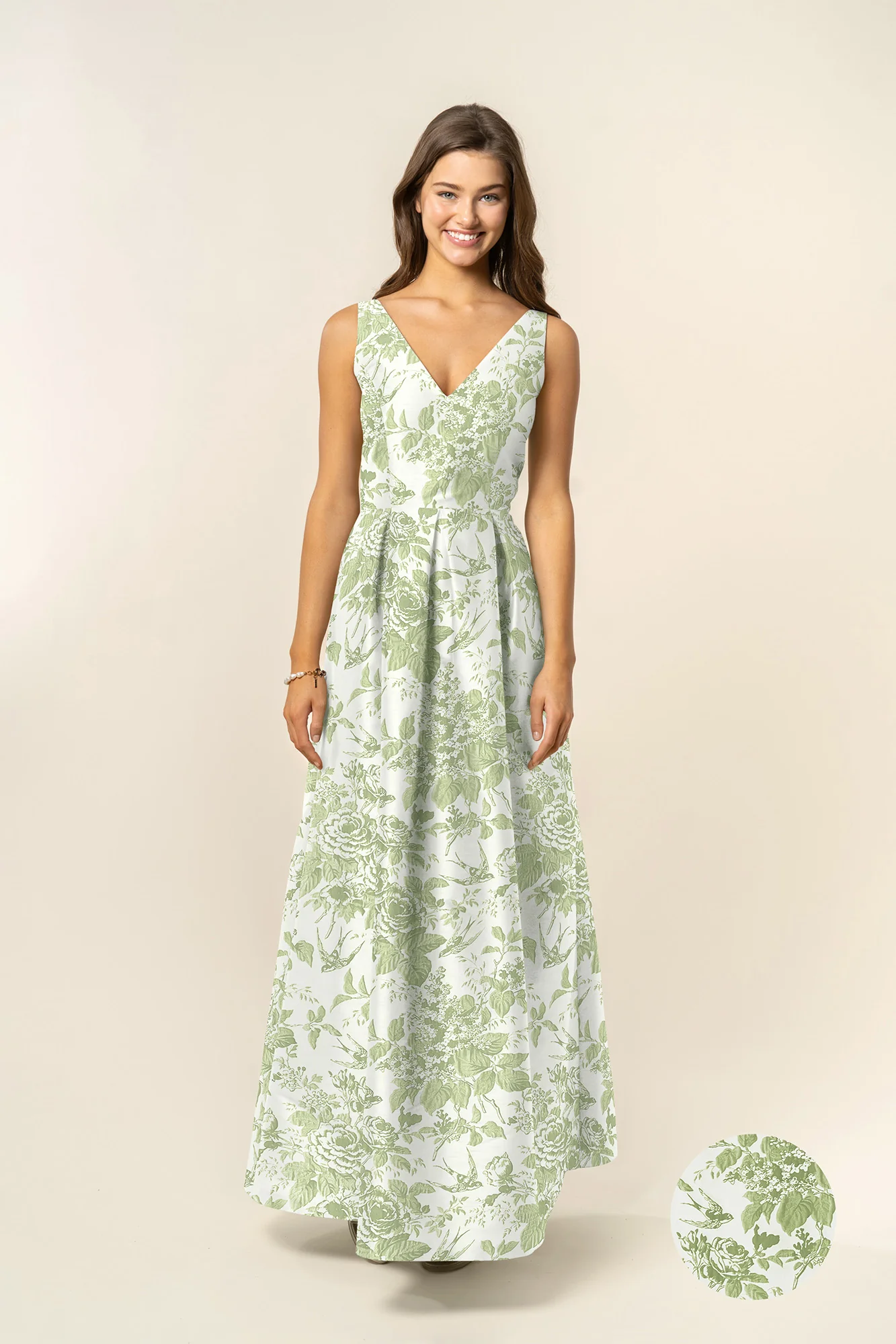 Harper Bodice with Dahlia Skirt in Garden Flora - Image 5