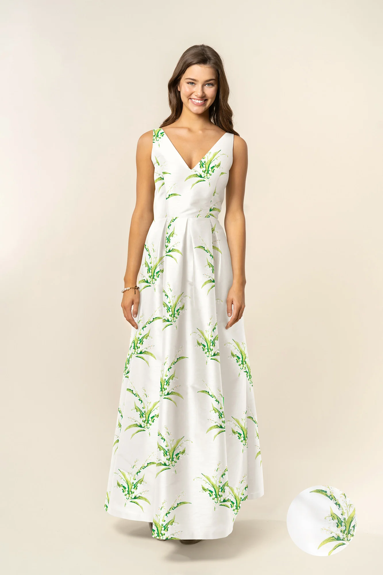 Harper Bodice with Dahlia Skirt in Lily of the Valley Jacquard - Image 3