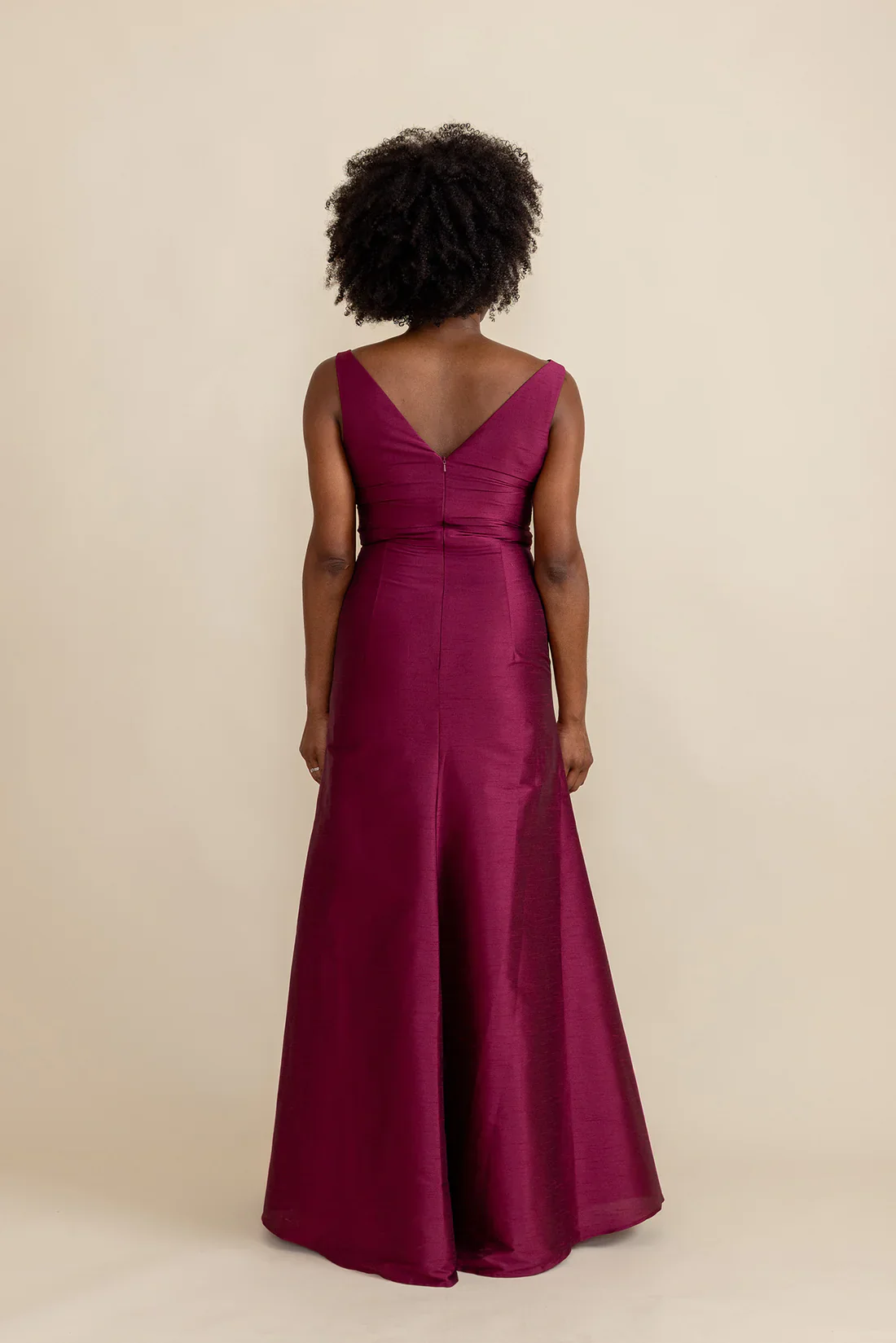 Harper Bodice with Trumpet Skirt in Shantung - Image 4