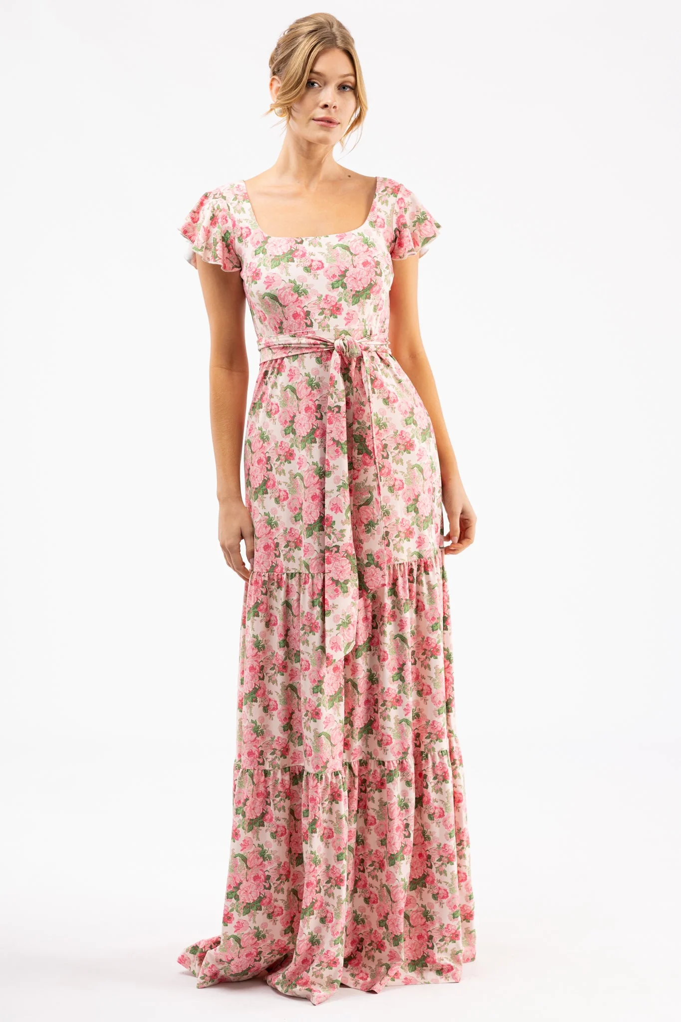 Isabella Dress in Betrothed Rose