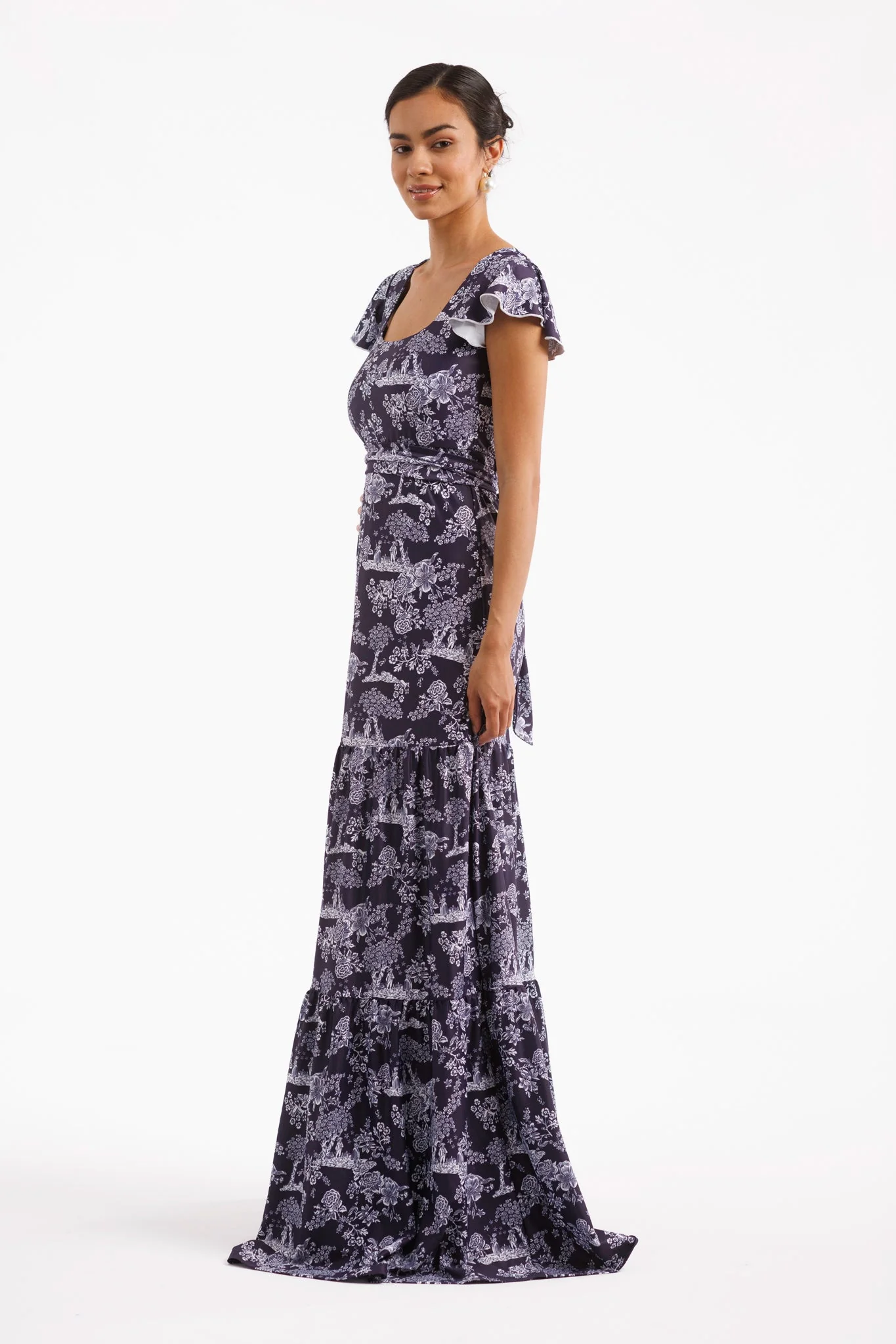 Isabella Dress in French Country Navy - Image 6