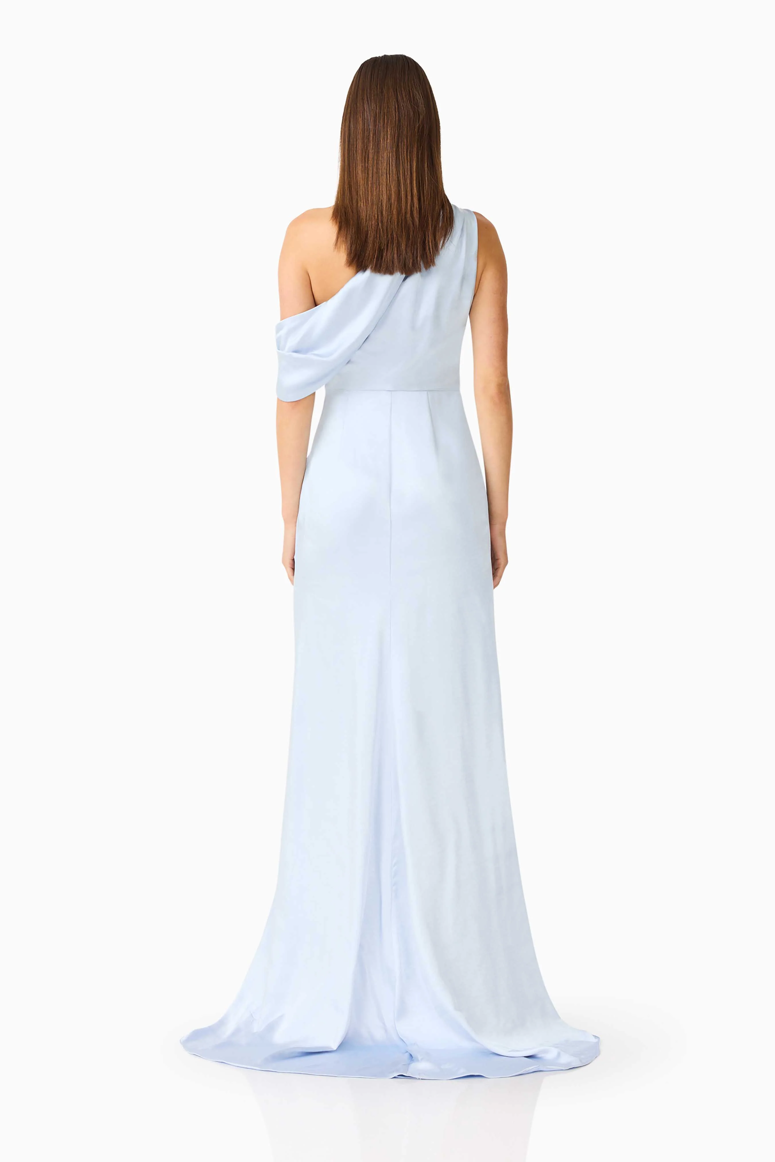 Isadora One Shoulder Gown in Pale Blue - Image 6