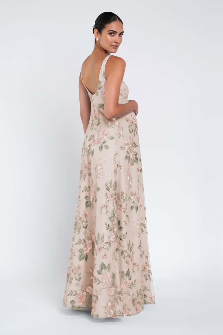 Jenny Yoo Bridesmaid Dress Lilly Maternity Print in Enchanted Floral Tulle - Image 6