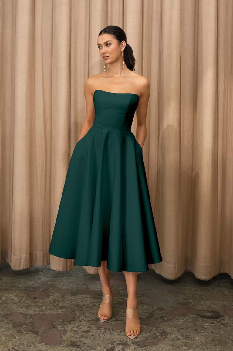 Jenny Yoo Dress Carrie in Emerald - Image 3