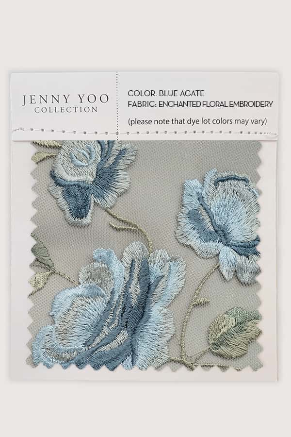 Jenny Yoo Enchanted Floral Embroidered Tulle Swatch Card - Image 2
