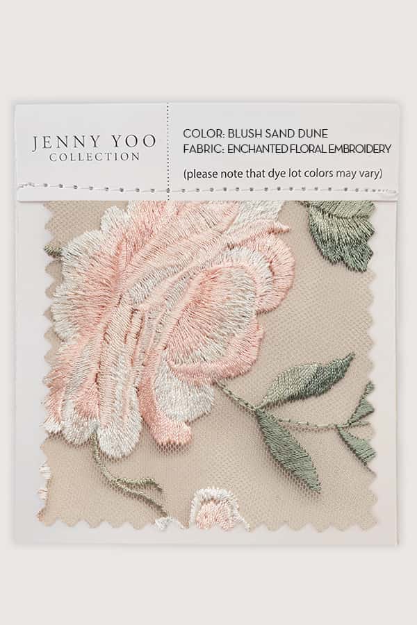Jenny Yoo Enchanted Floral Embroidered Tulle Swatch Card - Image 3